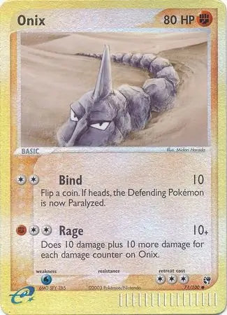 EX Sandstorm Onix #71/100 reverse holo