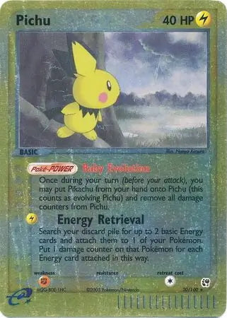 EX Sandstorm Pichu #20/100 reverse holo