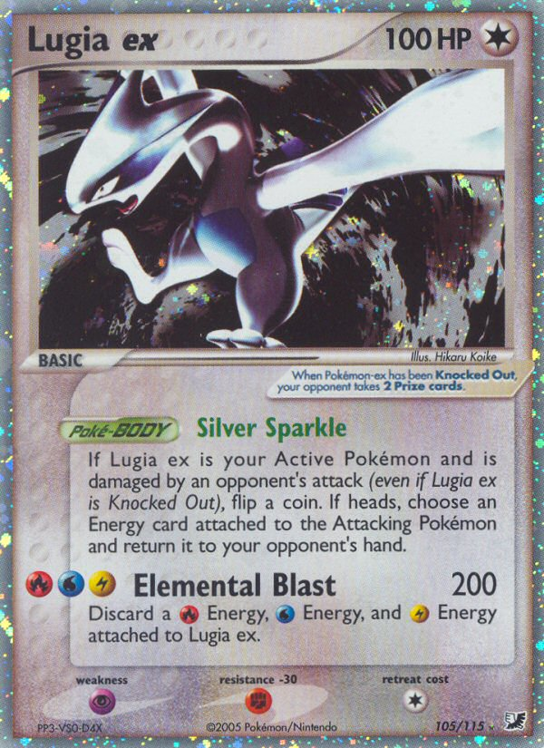 EX Unseen Forces Holo Lugia ex #105/115