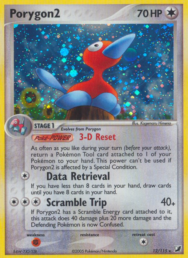 EX Unseen Forces Holo Porygon2 #12/115