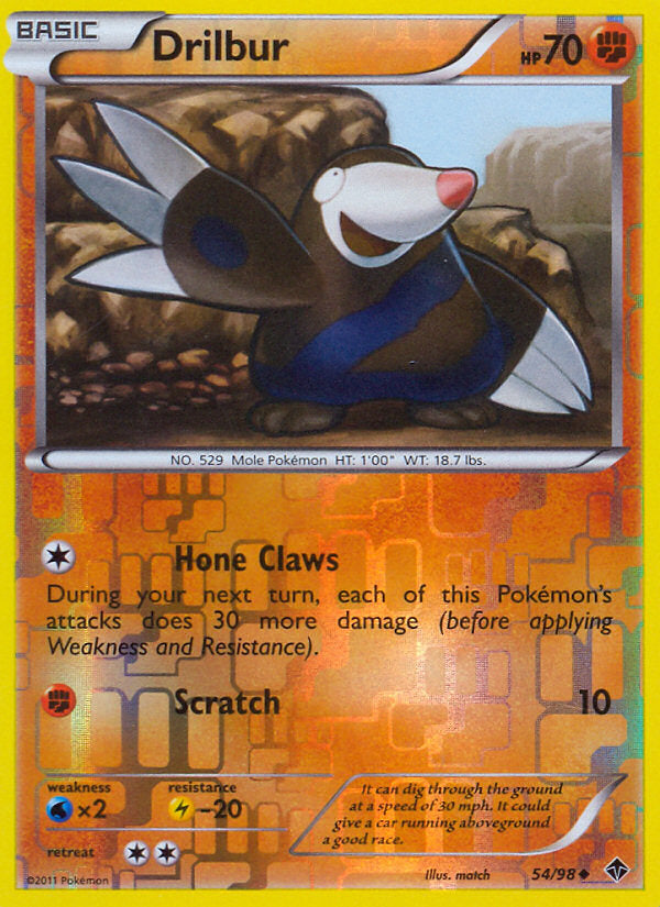 Emerging Powers Drilbur #54/98 reverse holo