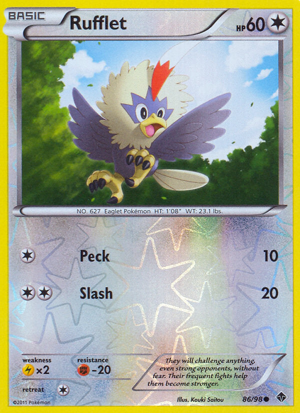 Emerging Powers Rufflet #86/98 reverse holo