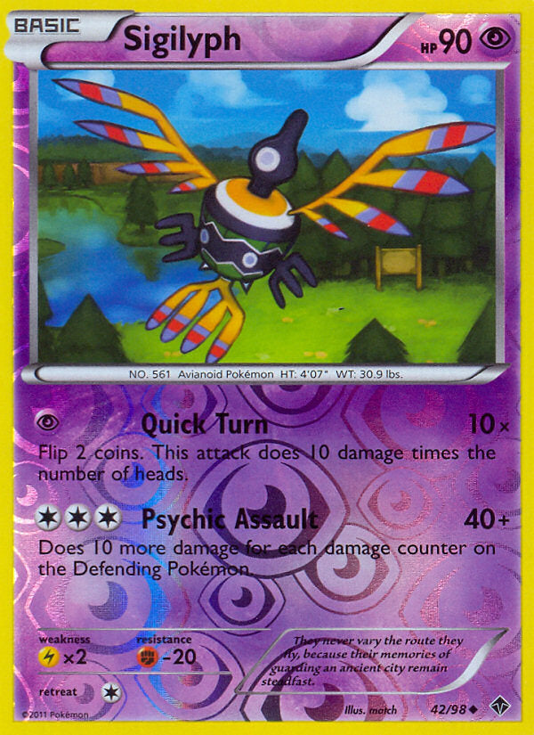 Emerging Powers Sigilyph #42/98 reverse holo