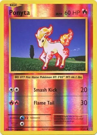 Evolutions Ponyta #19/108 reverse holo
