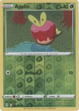 Evolving Skies Applin #17/203 reverse holo