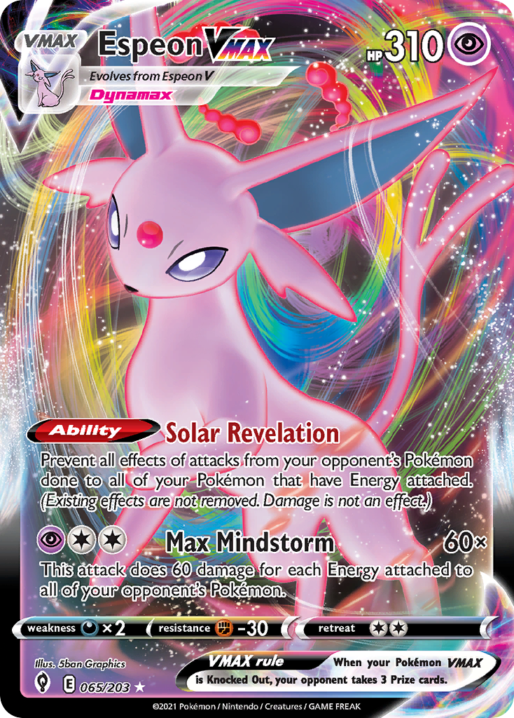 Evolving Skies Espeon VMAX #65/203
