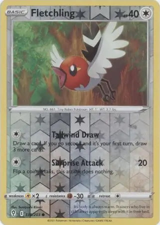 Evolving Skies Fletchling #138/203 reverse holo