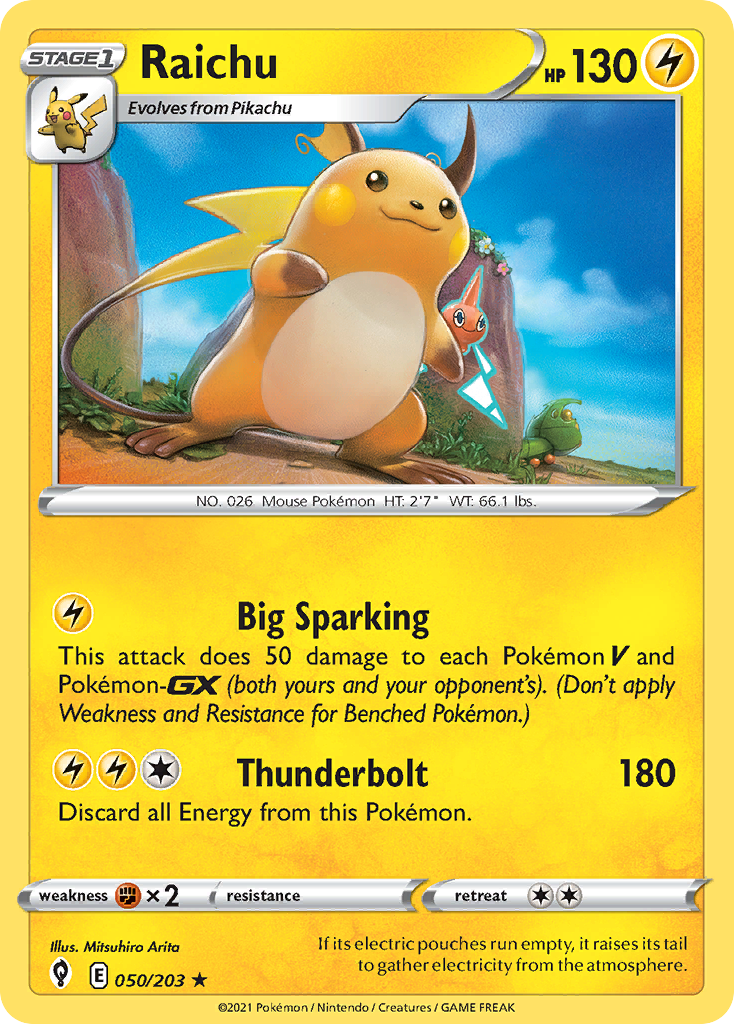 Evolving Skies Holo Raichu #50/203