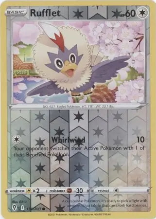 Evolving Skies Rufflet #136/203 reverse holo