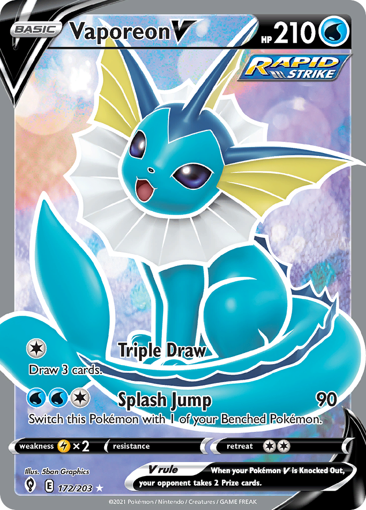 Evolving Skies Vaporeon V #172/203