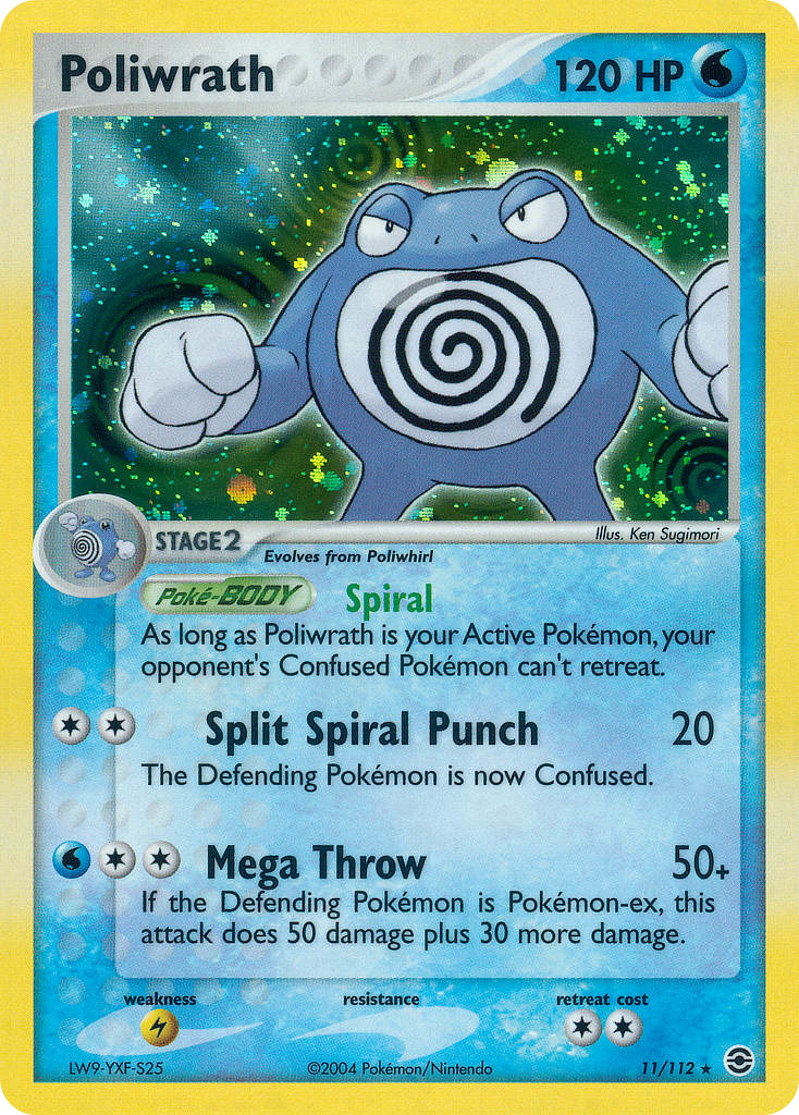 FireRed & LeafGreen Holo Poliwrath #11/112