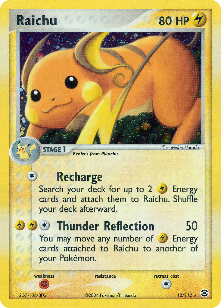 FireRed & LeafGreen Holo Raichu #12/112