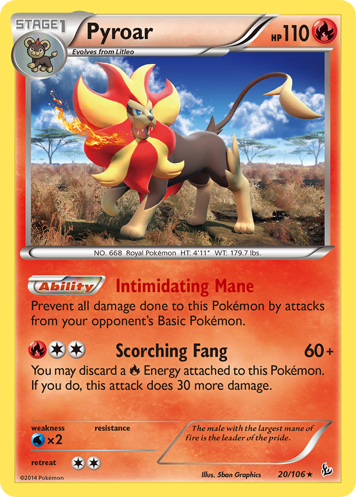 Flashfire Holo Pyroar #20/106