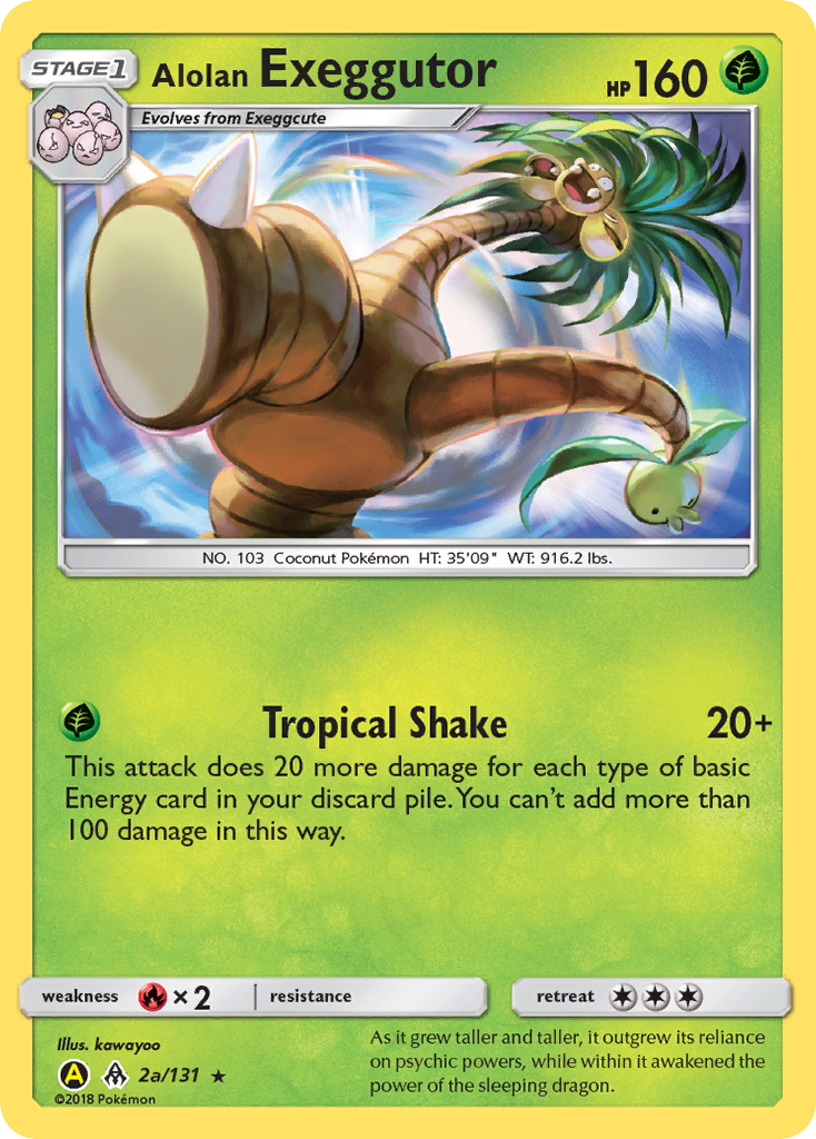 Forbidden Light Alolan Exeggutor #2a Alternate Art Promo