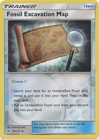 Forbidden Light Fossil Excavation Map #107/131 reverse holo