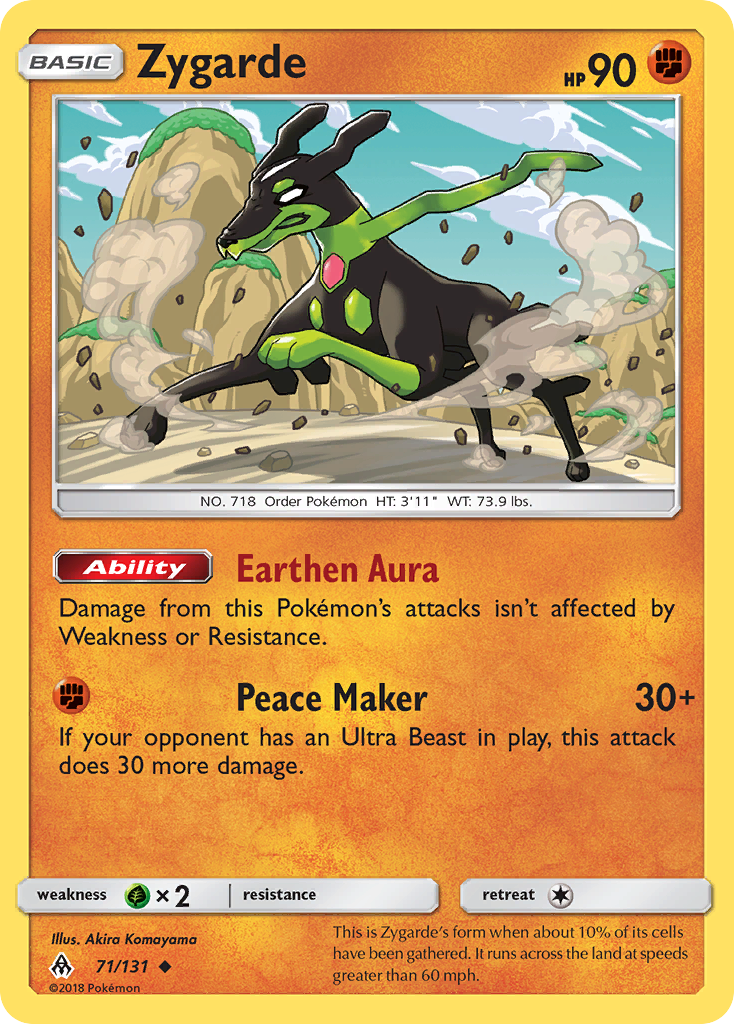 Forbidden Light Zygarde #71/131