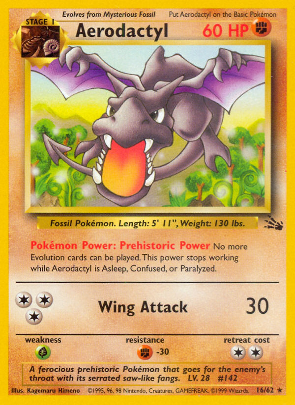 Fossil set Non Holo Aerodactyl #16/62 unlimited