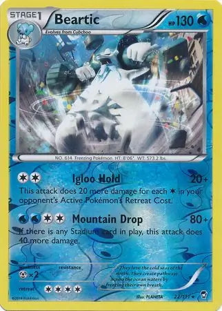 Furious Fists Beartic #22/111 reverse holo