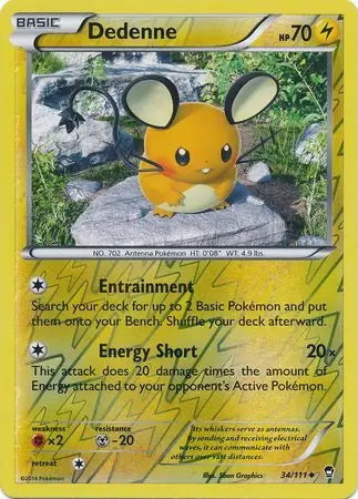 Furious Fists Dedenne #34/111 reverse holo