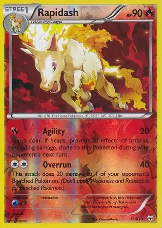 Generations Rapidash #15/83 reverse holo