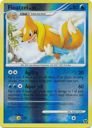 Great Encounters Floatzel #37/106 reverse holo