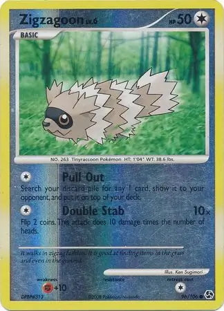 Great Encounters Zigzagoon #96/106 reverse holo