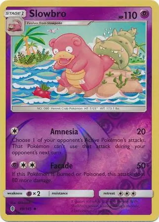 Guardians Rising Slowbro #49/145 reverse holo