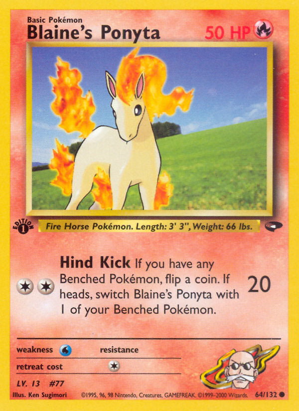 Gym Challenge Blaine's Ponyta #64/132 first edition