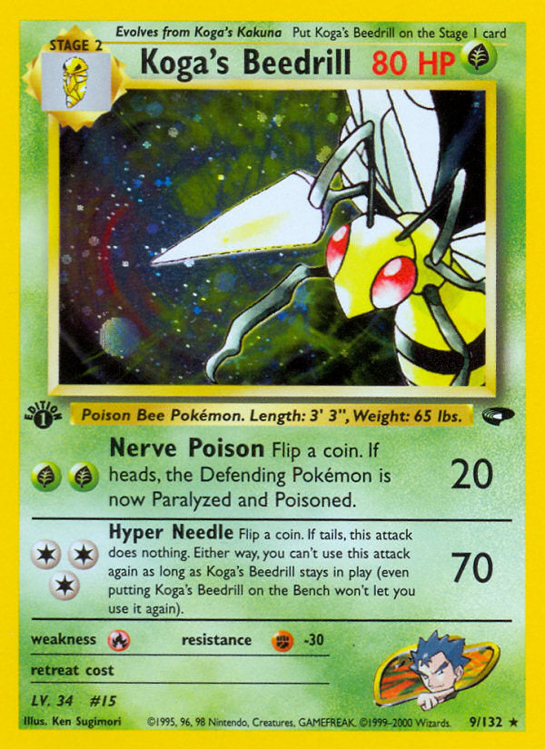 Gym Challenge Holo Koga's Beedrill #9/132 first edition