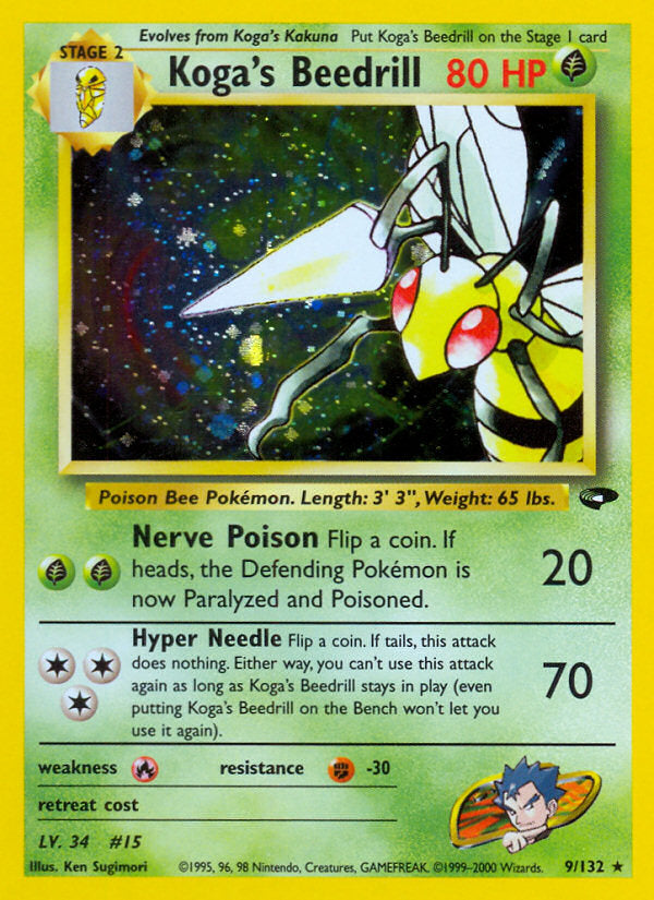 Gym Challenge Holo Koga's Beedrill #9/132 unlimited
