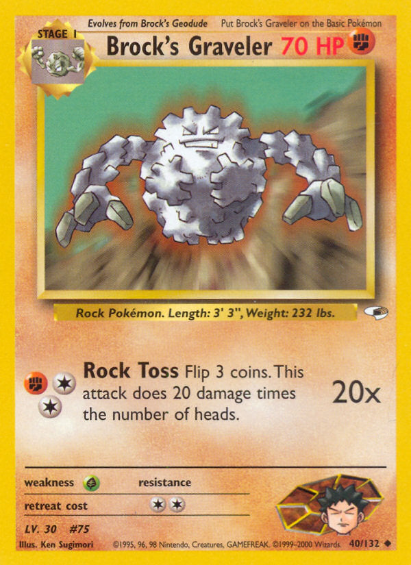 Gym Heroes Brock's Graveler #40/132 unlimited