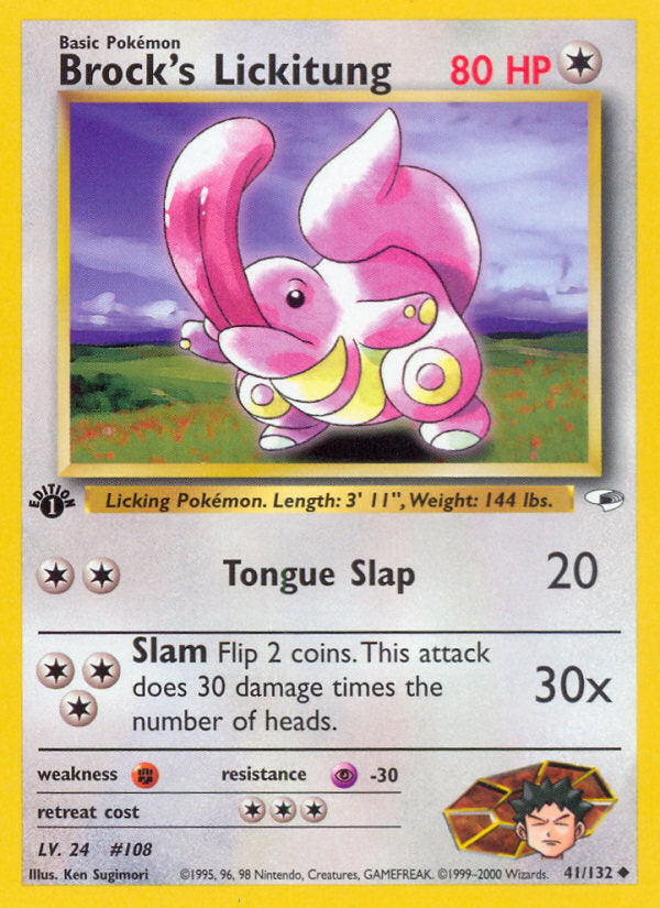 Gym Heroes Brock's Lickitung #41/132 first edition