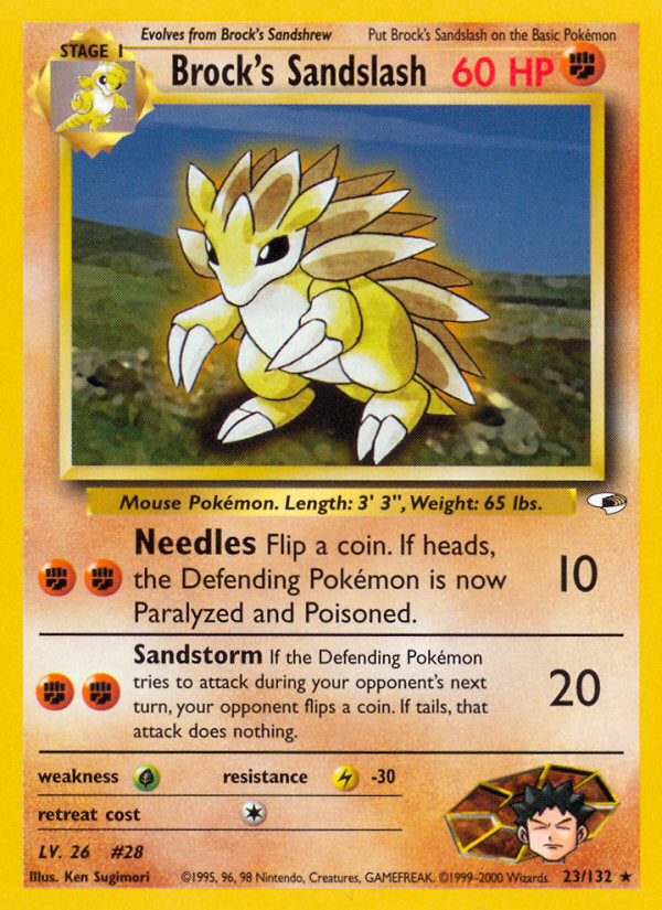 Gym Heroes Brock's Sandslash #23/132 unlimited