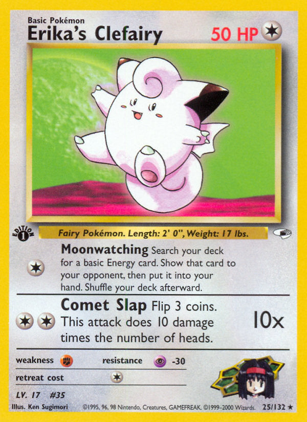 Gym Heroes Erika's Clefairy #25/132 first edition