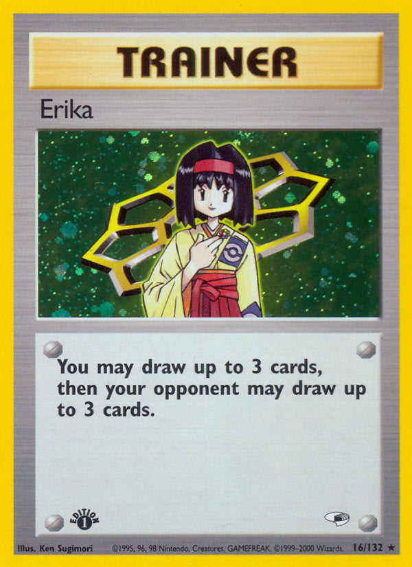 Gym Heroes Holo Erika #16/132 first edition
