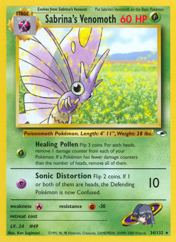 Gym Heroes Sabrina's Venomoth #34/132 unlimited