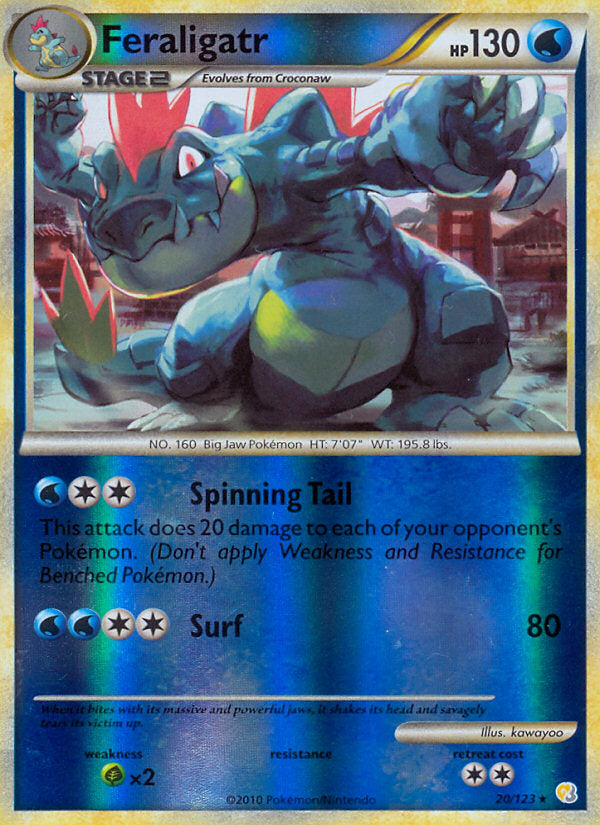 HeartGold SoulSilver Feraligatr #20/123 reverse holo