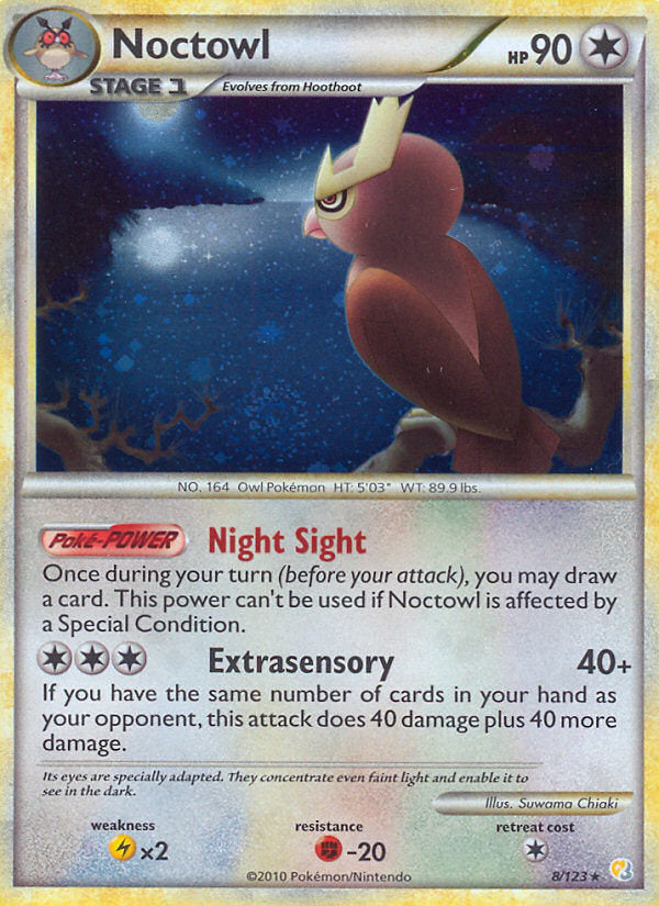 HeartGold SoulSilver Holo Noctowl #8/123