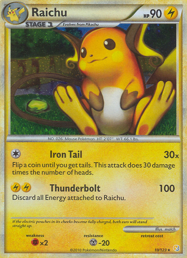 HeartGold SoulSilver Holo Raichu #10/123