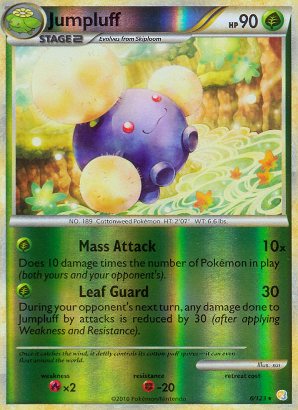 HeartGold SoulSilver Jumpluff #6/123 reverse holo