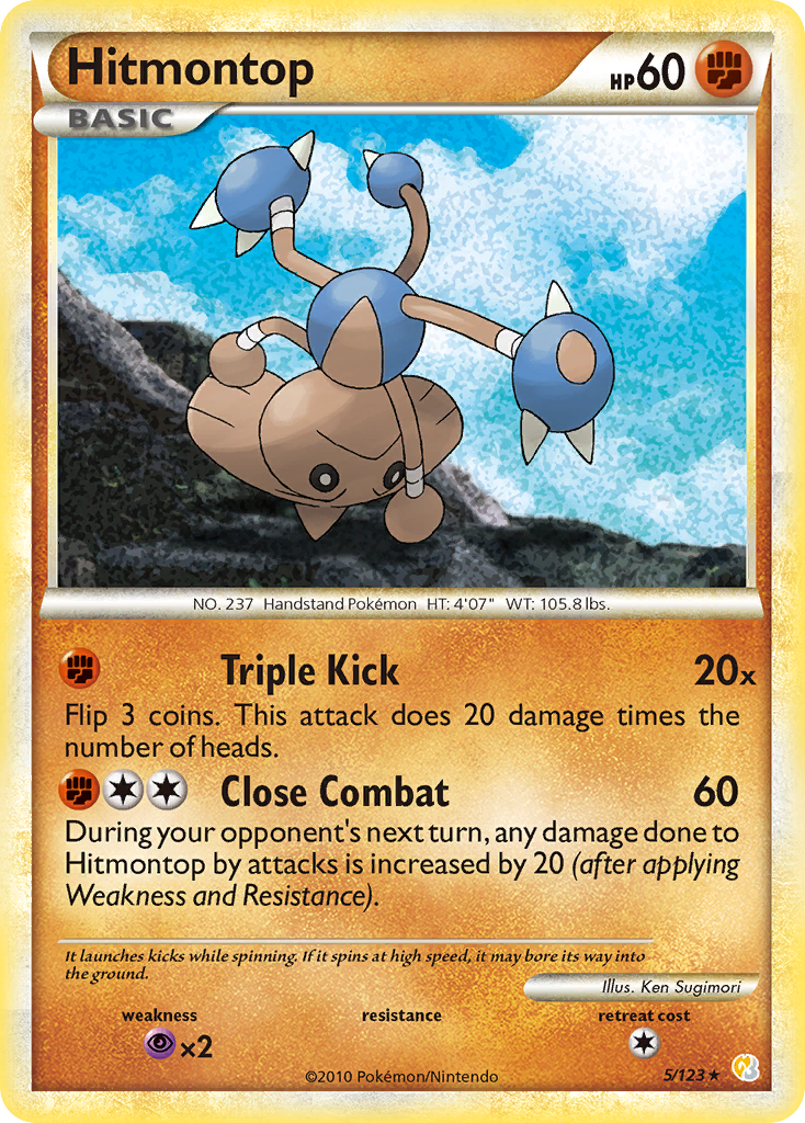 HeartGold SoulSilver Non - Holo Hitmontop #5/123