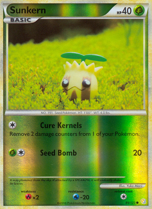 HeartGold SoulSilver Sunkern #85/123 reverse holo