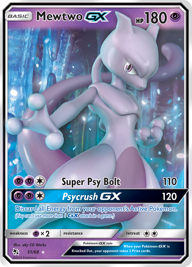Hidden Fates Mewtwo GX #31/68