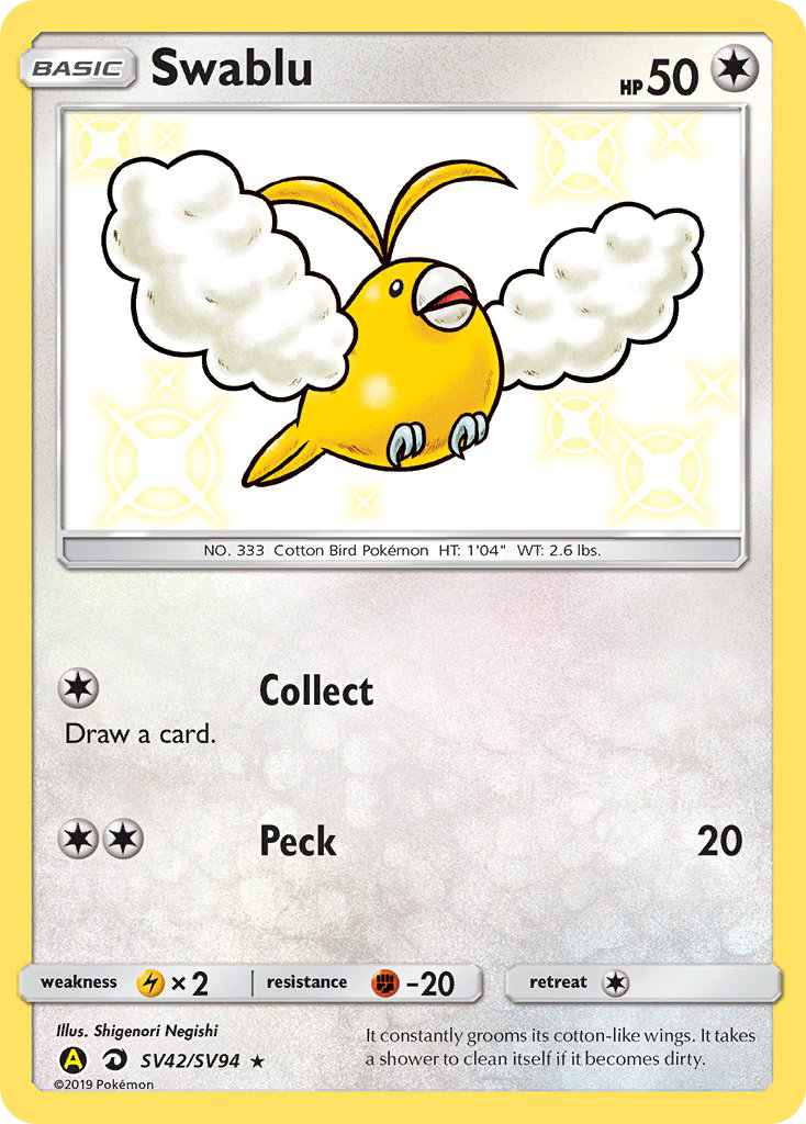 Hidden Fates Shiny Vault Swablu SV42/SV94