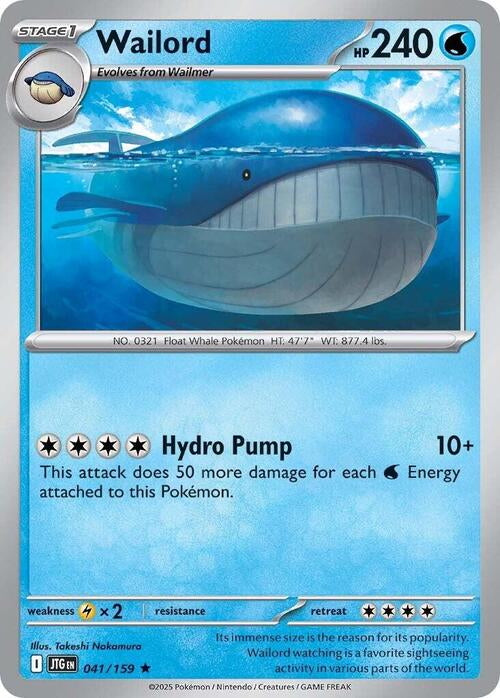 Journey Together Holo Wailord #41/159