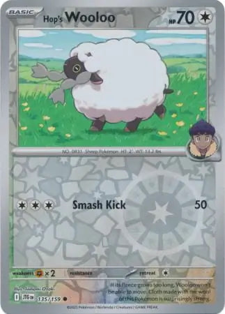 Journey Together Hop's Wooloo #135/159 reverse holo