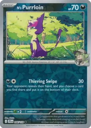 Journey Together N's Purrloin #96/159 reverse holo