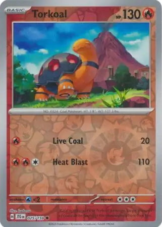 Journey Together Torkoal #25/159 reverse holo