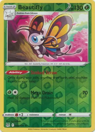 Lost Origin Beautifly #8/196 reverse holo