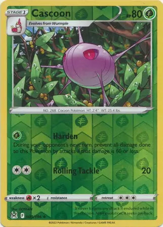 Lost Origin Cascoon #9/196 reverse holo